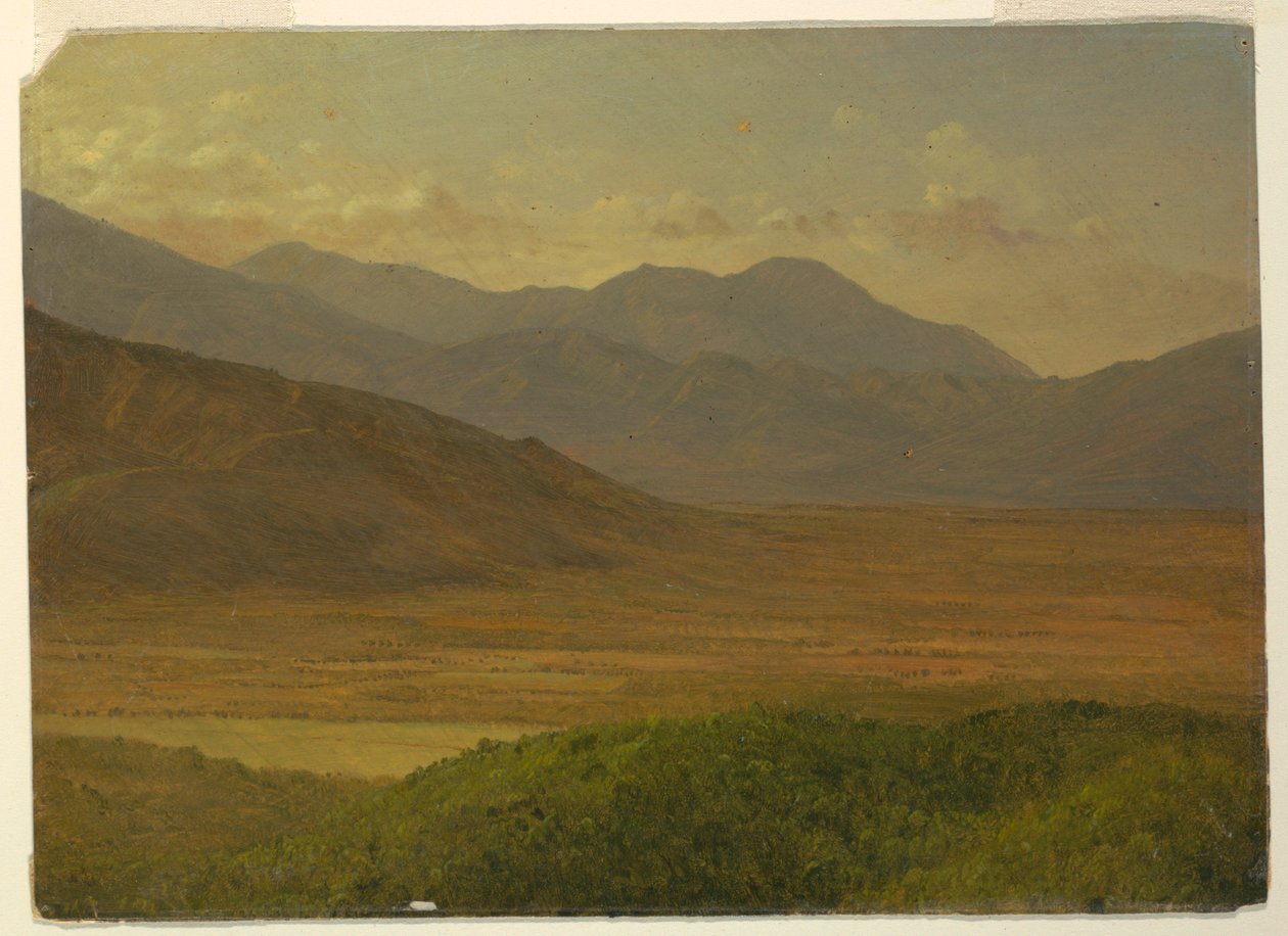 Teckning, Landskap, maj 1865 av Frederic Edwin Church
