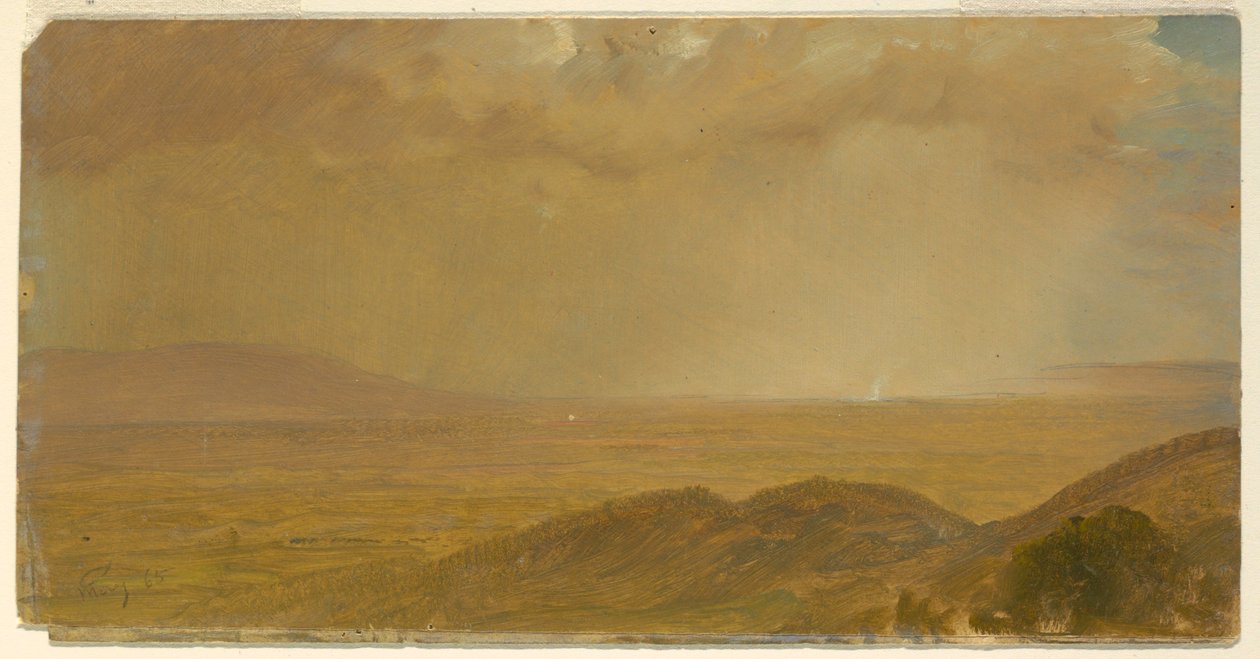 Teckning, Landskap, maj 1865 av Frederic Edwin Church
