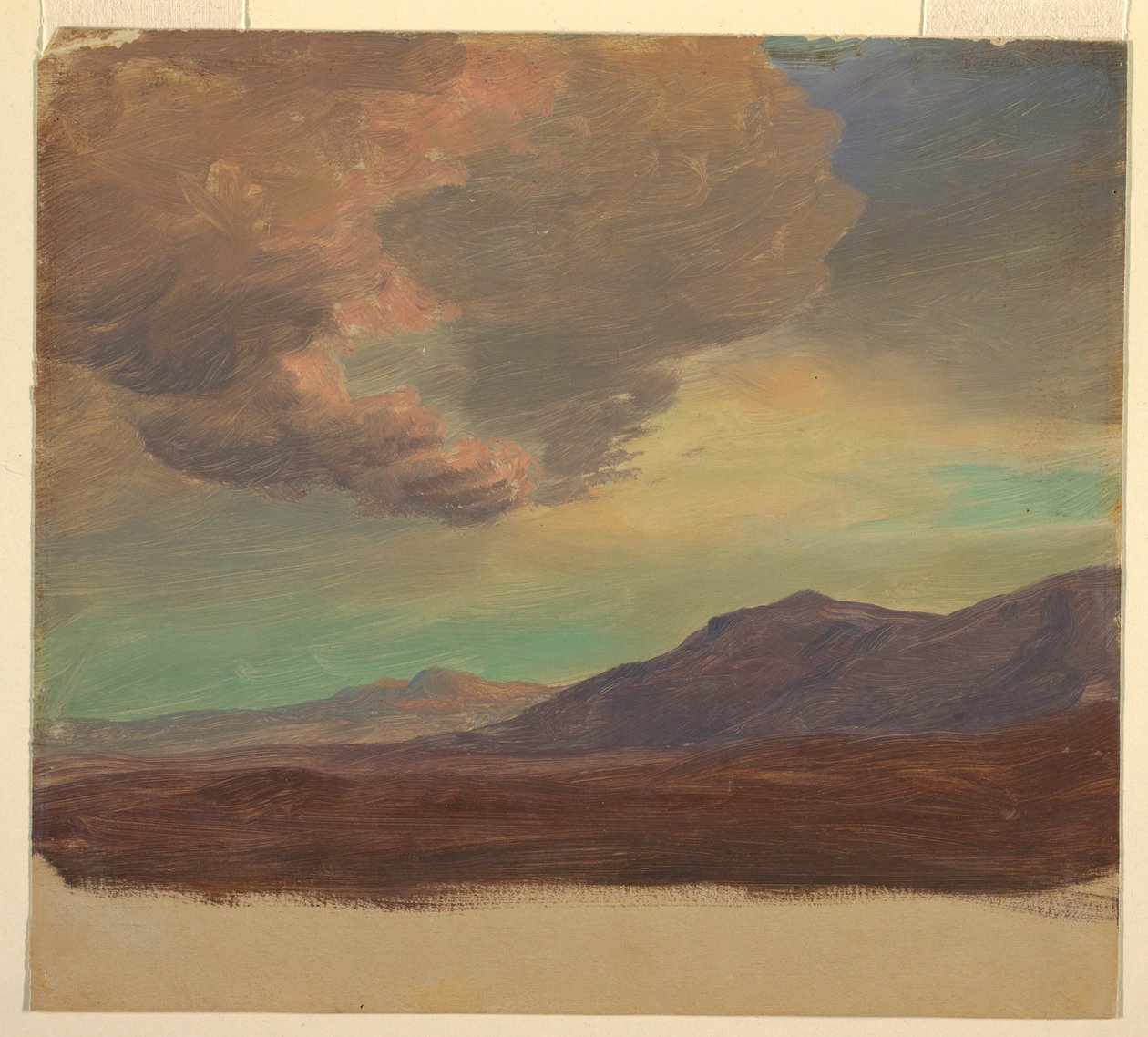Teckning, Landskap, nära Palastine eller Syrien, 1868 av Frederic Edwin Church