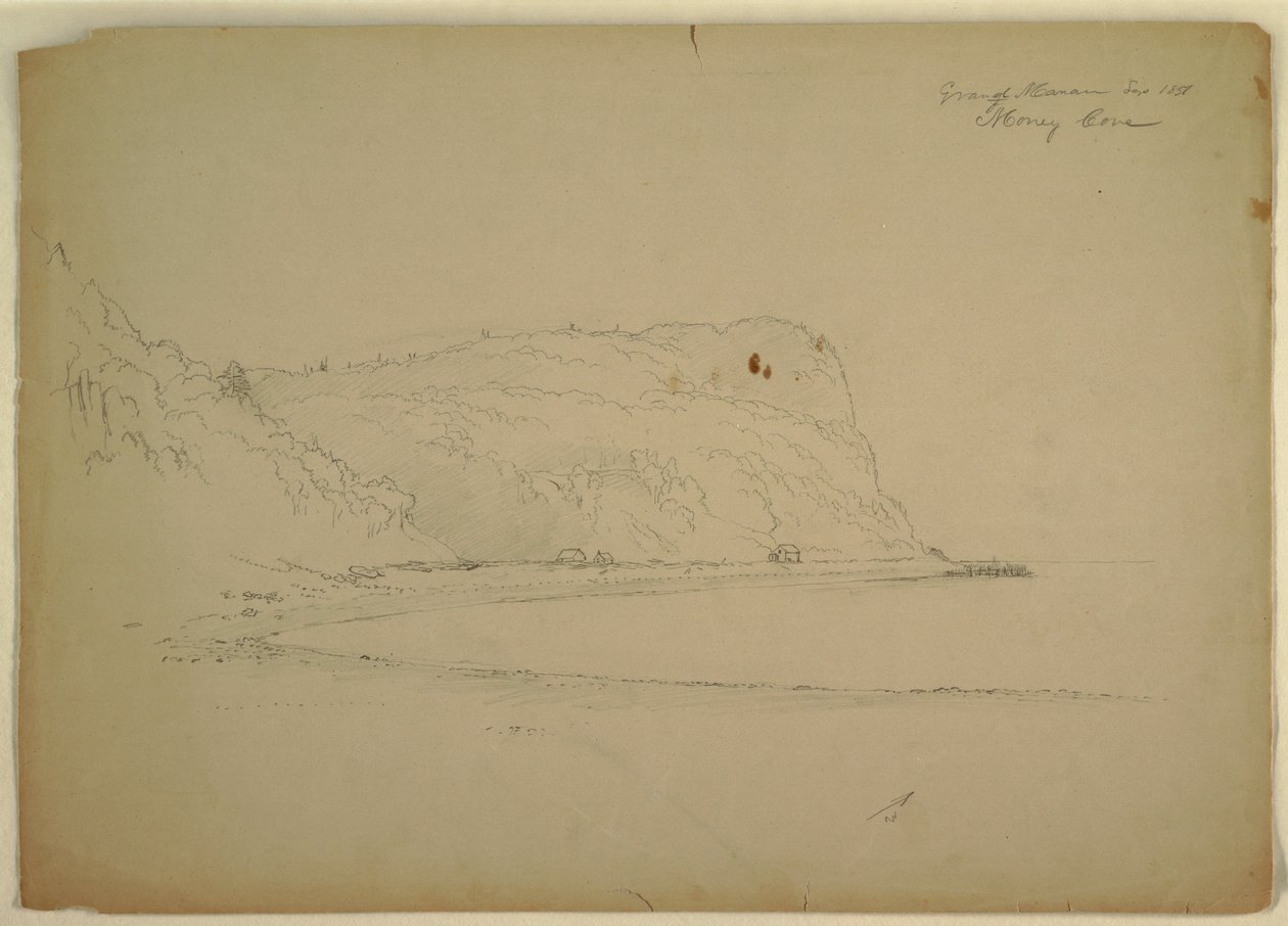 Teckning, "Apans grotta", 1851 av Frederic Edwin Church