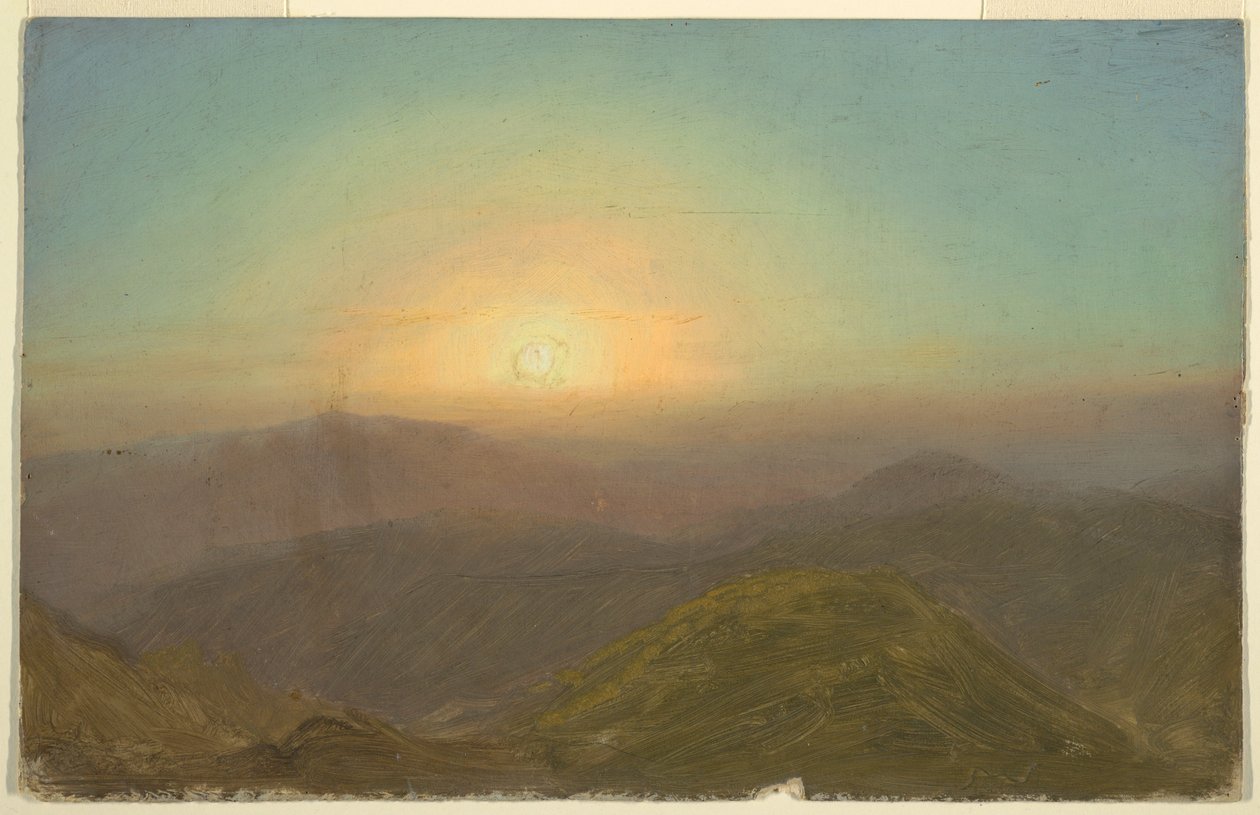 Teckning, Morgonlandskap, 1865 av Frederic Edwin Church