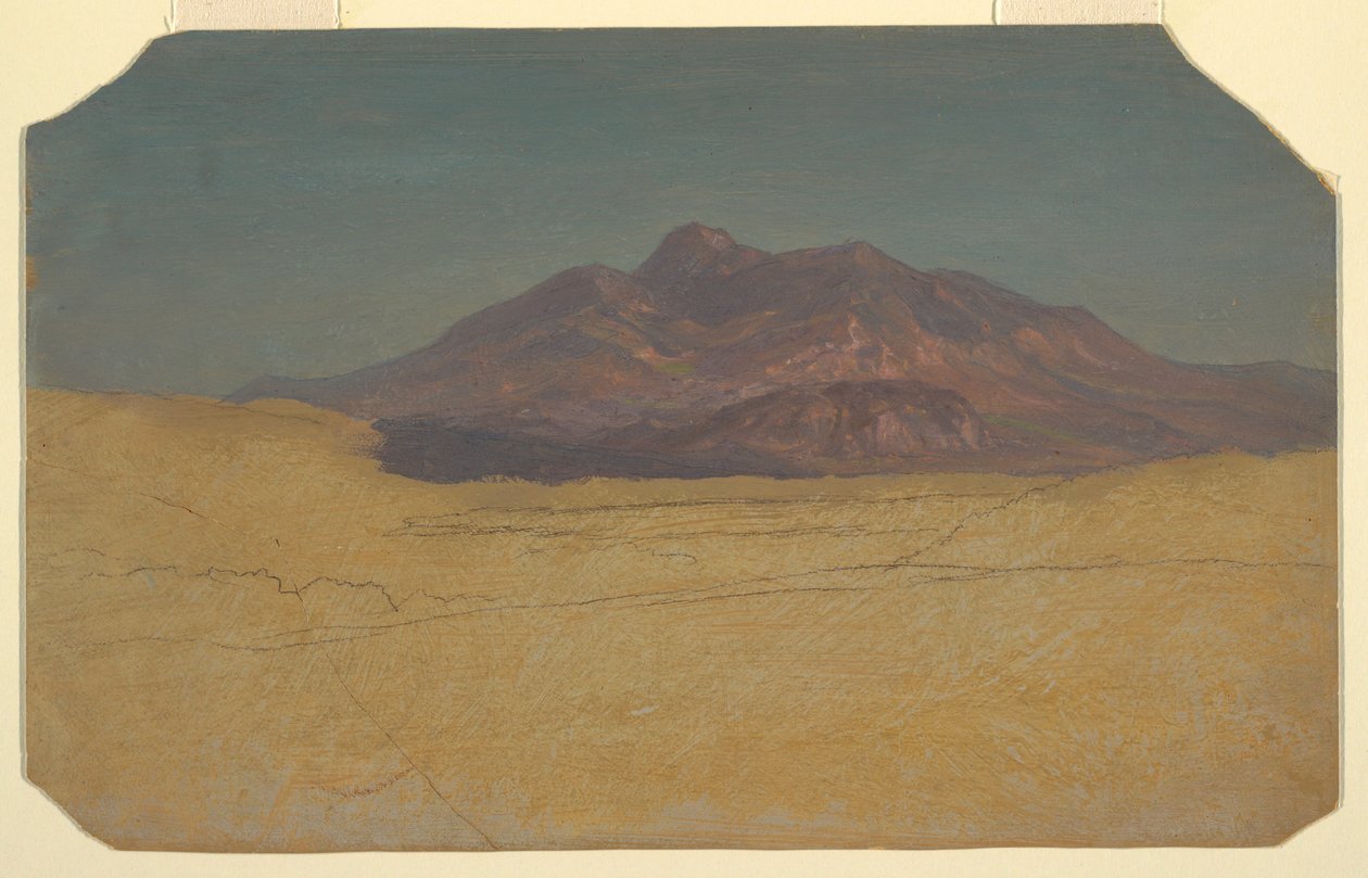 Teckning, Bergslandskap, 1868 av Frederic Edwin Church