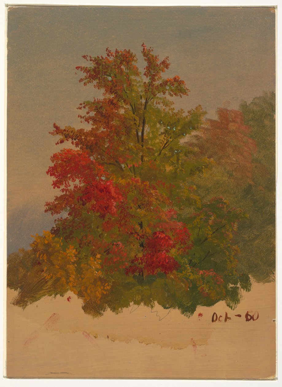 Teckning, Mt. Desert Island , Maine, oktober 1860 av Frederic Edwin Church
