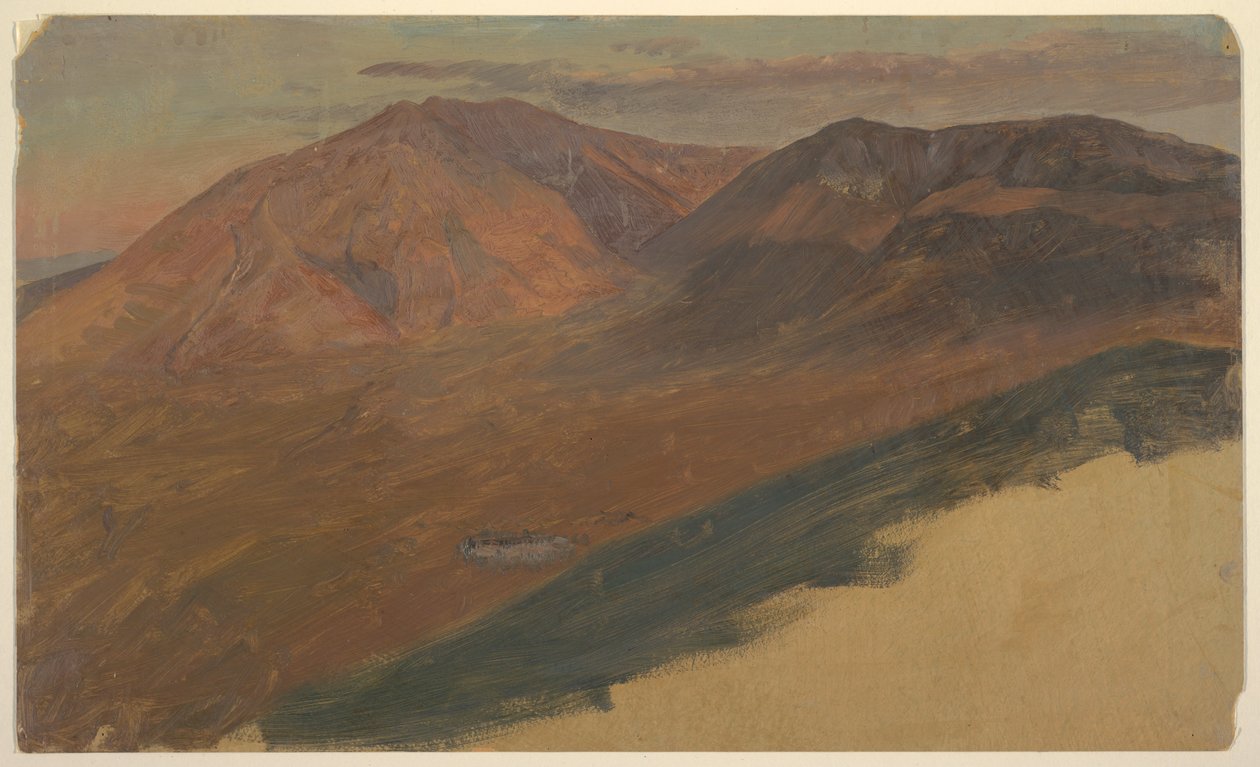 Teckning, Mt. Katahdin och Turner på avstånd, 1860-78 av Frederic Edwin Church