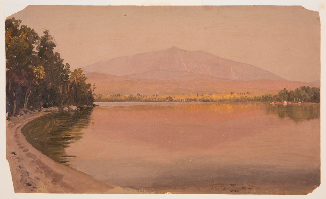 Teckning, Mt. Katahdin från Togue Pond, 1878 av Frederic Edwin Church