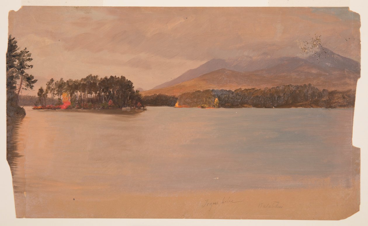 Teckning, Mt. Katahdin från Togue Pond, 1878 av Frederic Edwin Church
