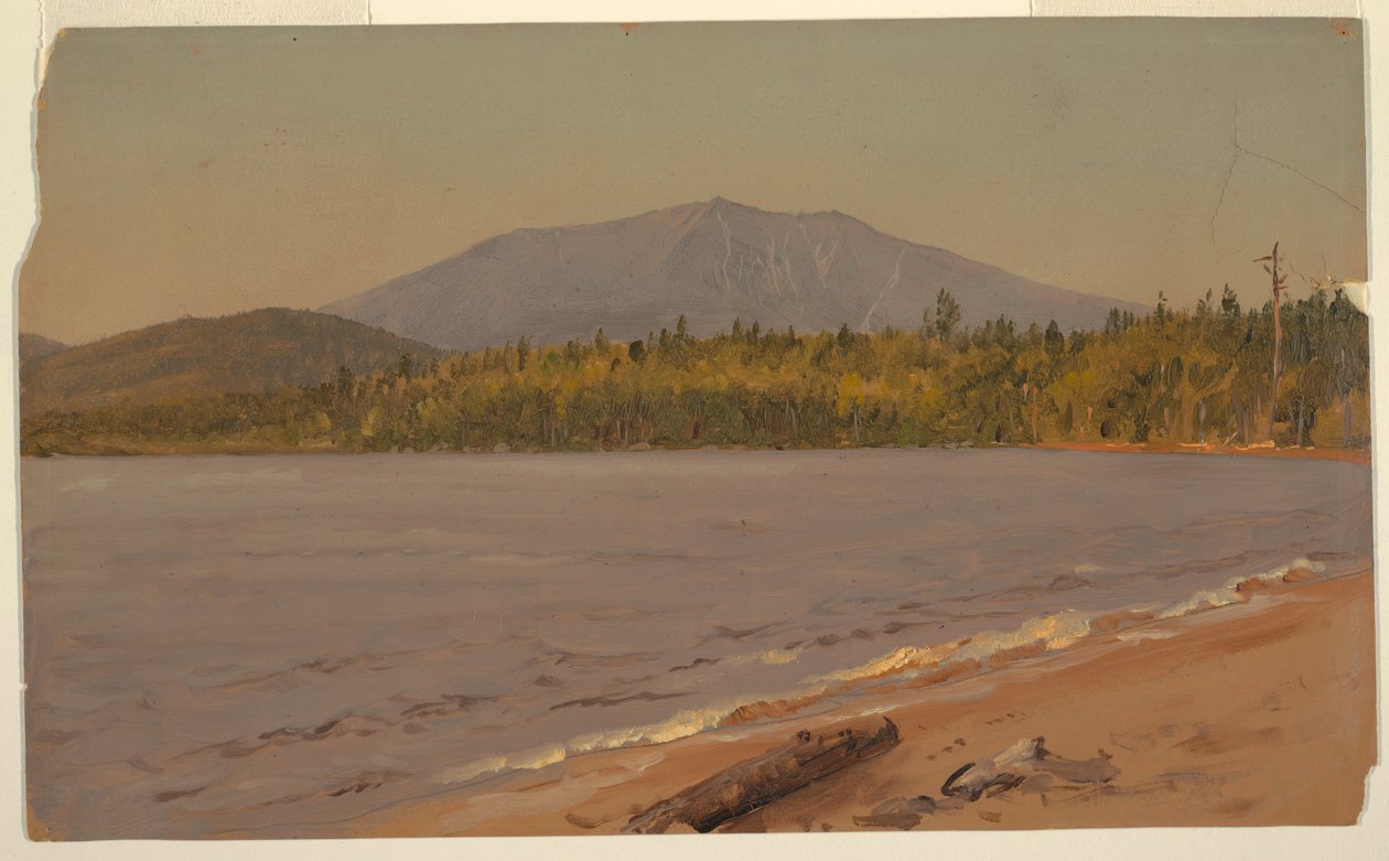 Teckning, Mt. Katahdin från Togue Pond, möjligen 1878 av Frederic Edwin Church
