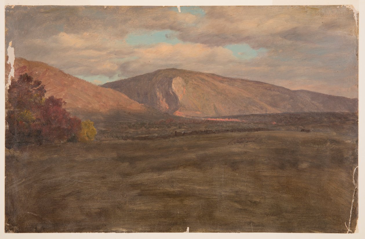 Teckning, Mt. Katahdin från sydväst (), 1870-80 av Frederic Edwin Church