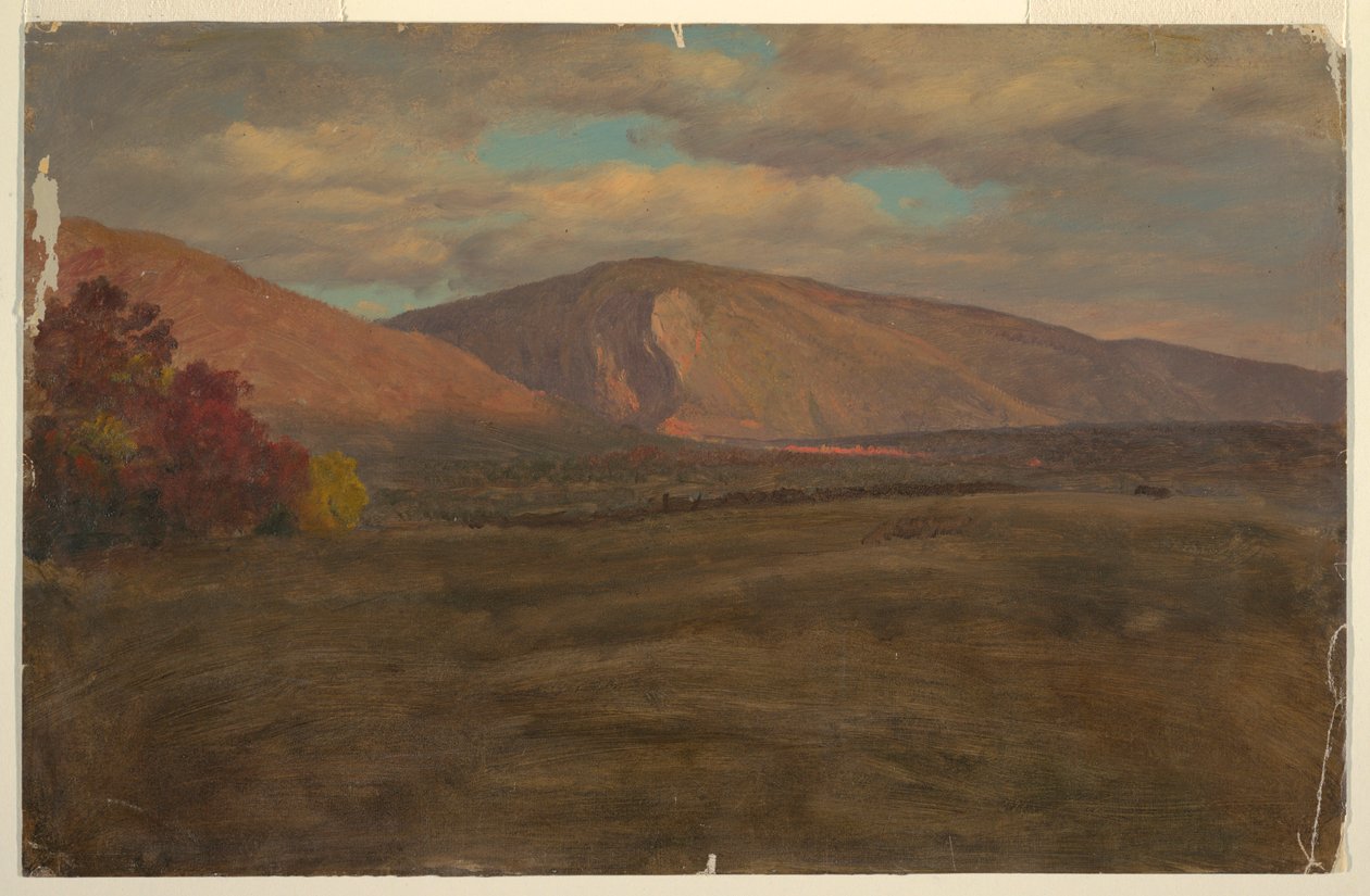 Teckning, Mt. Katahdin från sydväst (), 1870-80 av Frederic Edwin Church