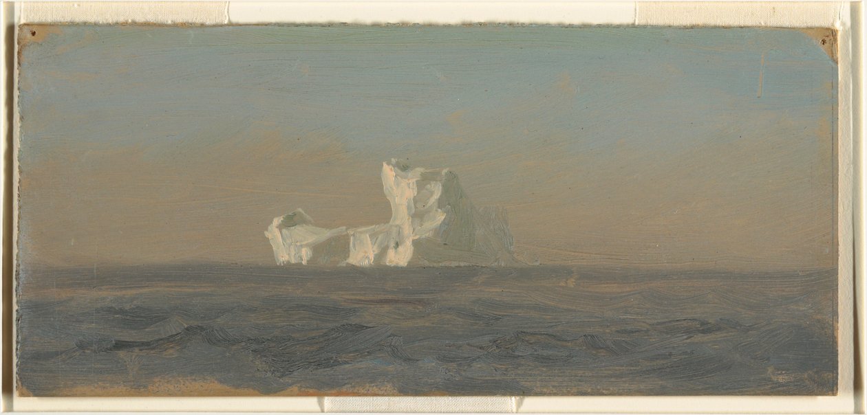 Teckning, utanför isberg, Newfoundland, juni 1859 av Frederic Edwin Church