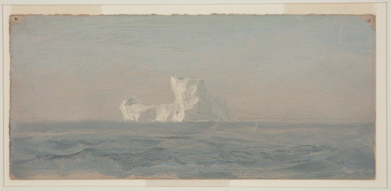 Teckning, utanför isberg, Newfoundland, juni 1859 av Frederic Edwin Church