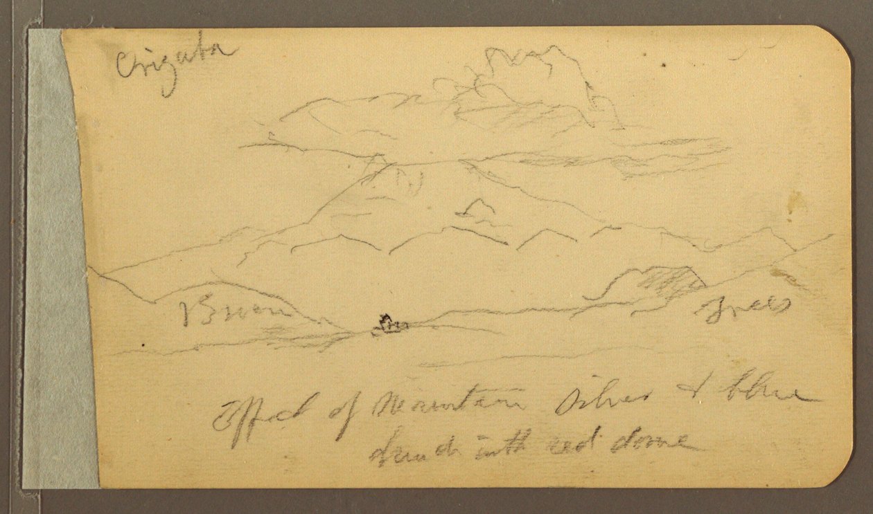 Teckning, Orizaba; Averso: Himmel, 1889 av Frederic Edwin Church