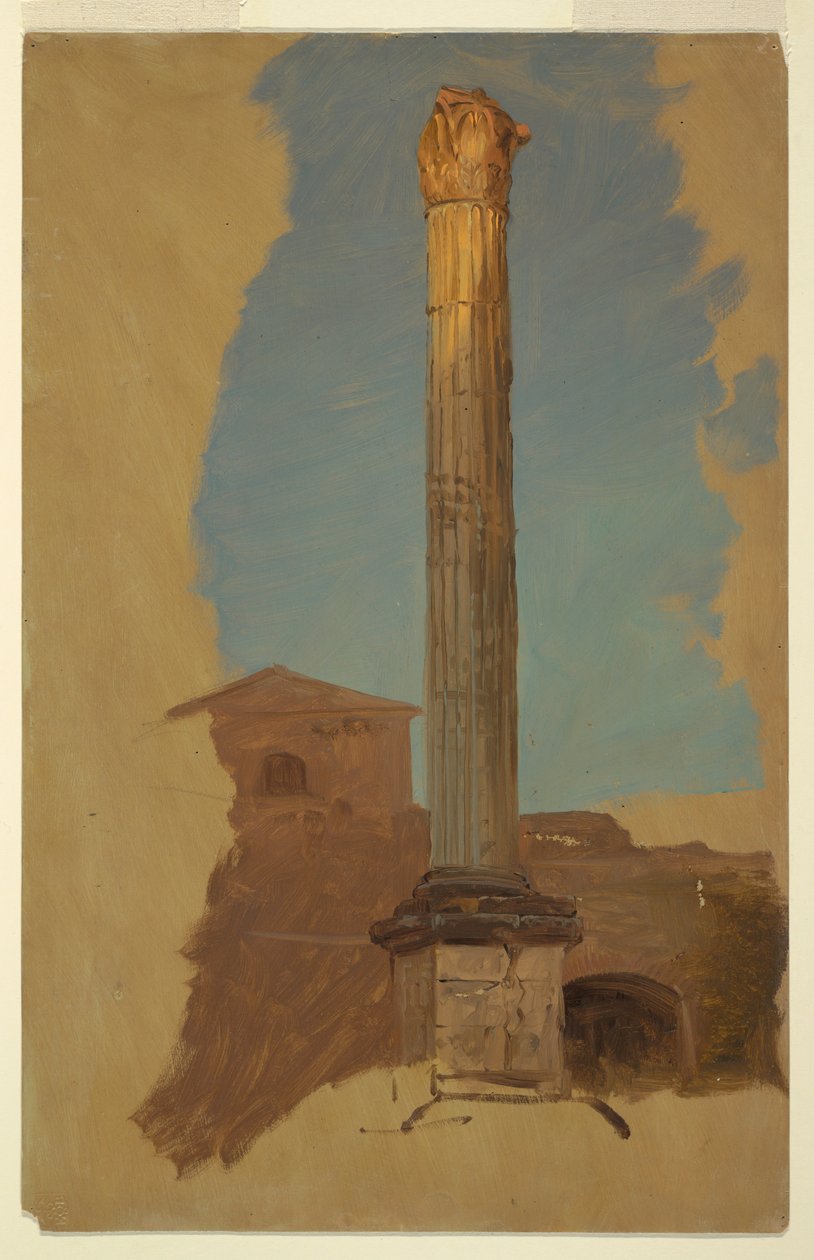 Teckning, Rom, klassisk kolonn, 1868-69 av Frederic Edwin Church