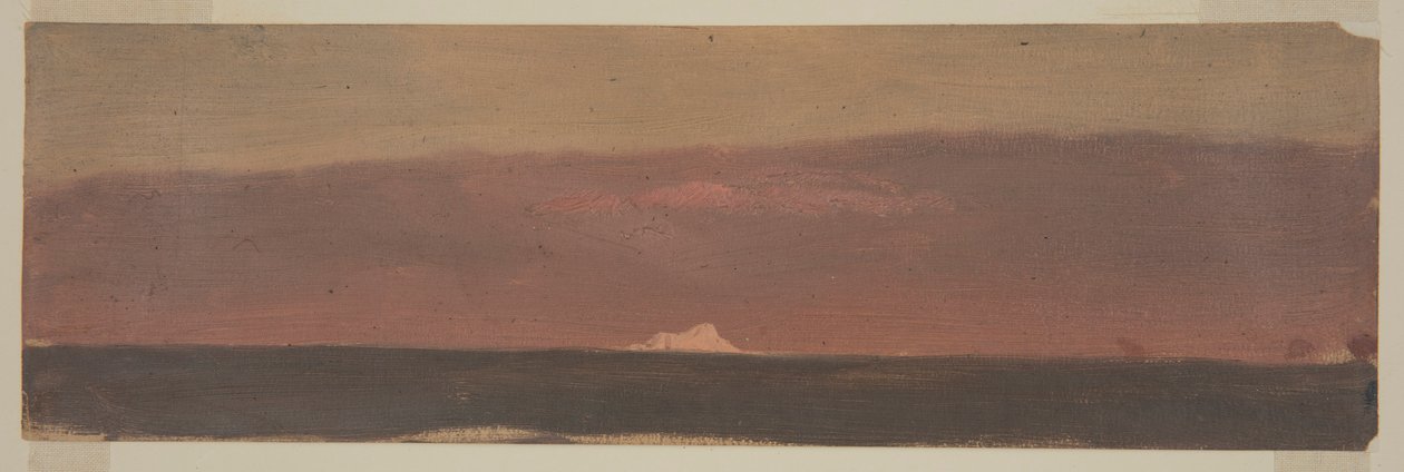 Teckning, Havslandskap med isberg, 1859 av Frederic Edwin Church