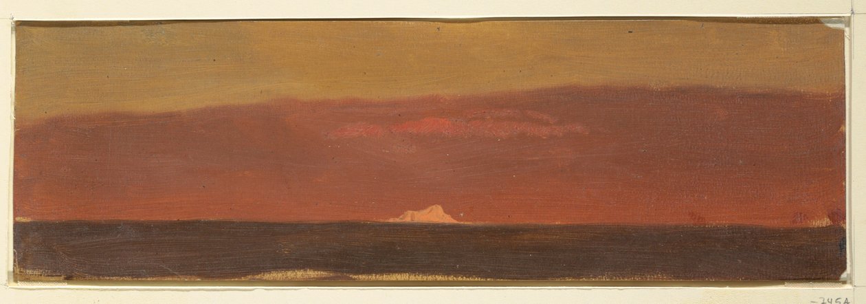 Teckning, Havslandskap med isberg, 1859 av Frederic Edwin Church