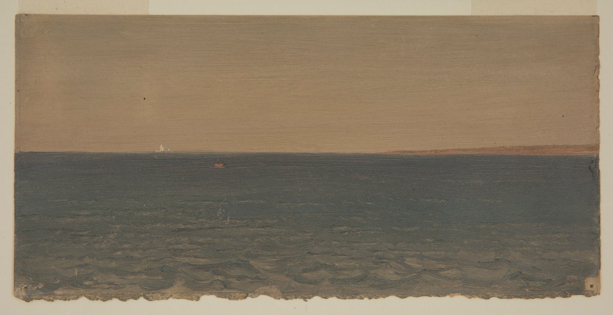 Teckning, Havslandskap med isberg, 1859 av Frederic Edwin Church