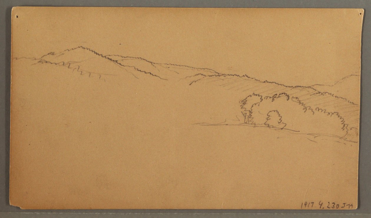 Teckning, Himmelsstudie, möjligen 1873 av Frederic Edwin Church