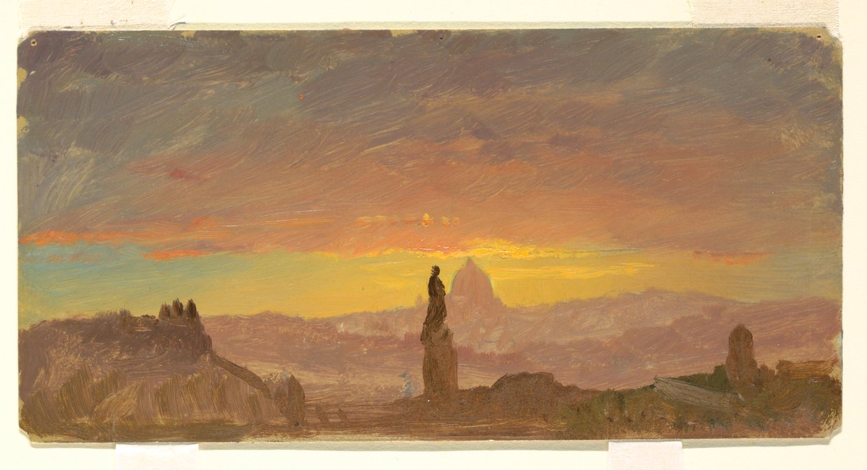 Ritning, Peterskyrkan, Rom, visad, 1868-69 av Frederic Edwin Church