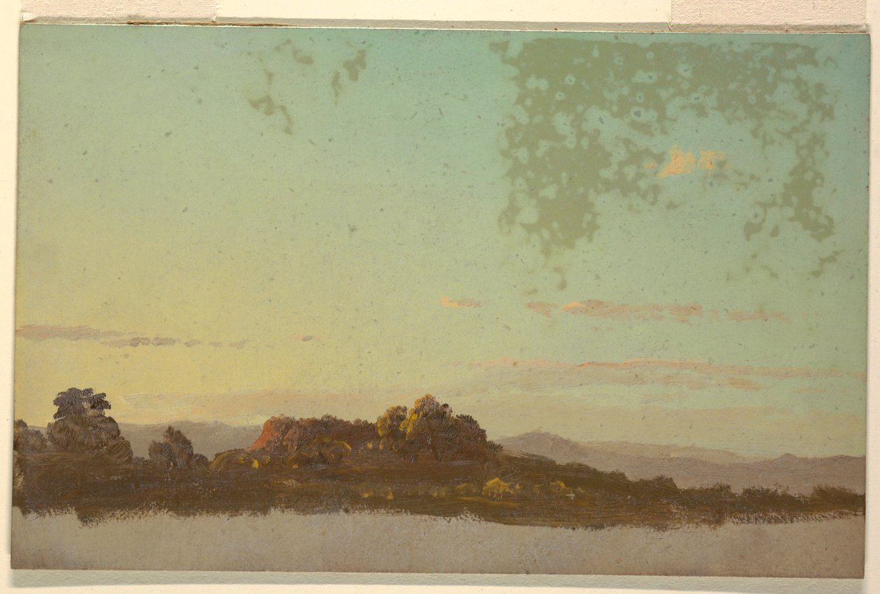 Teckning, Sommarlandskap, 1870-80 av Frederic Edwin Church