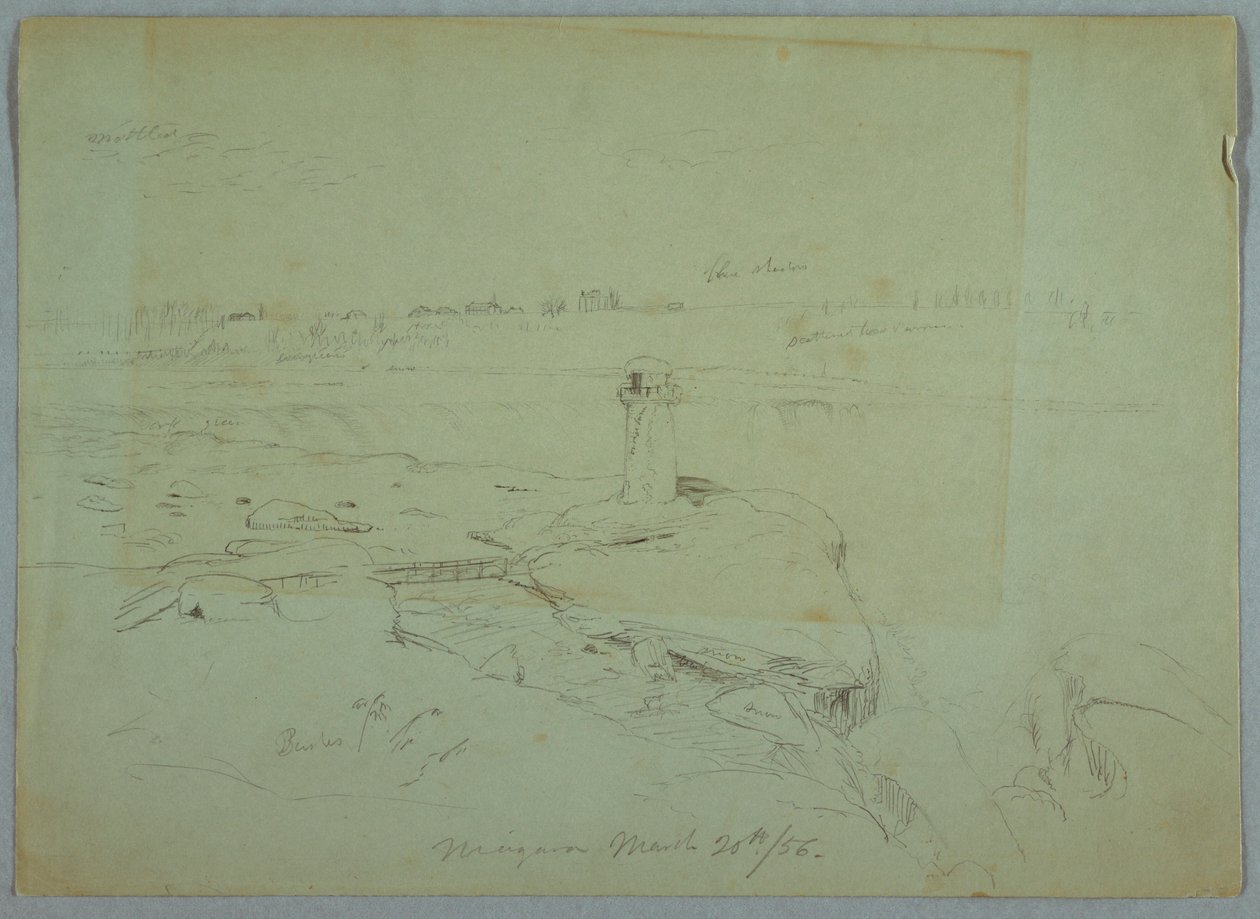 Ritning, Terrapin Point, 20 mars 1856 av Frederic Edwin Church
