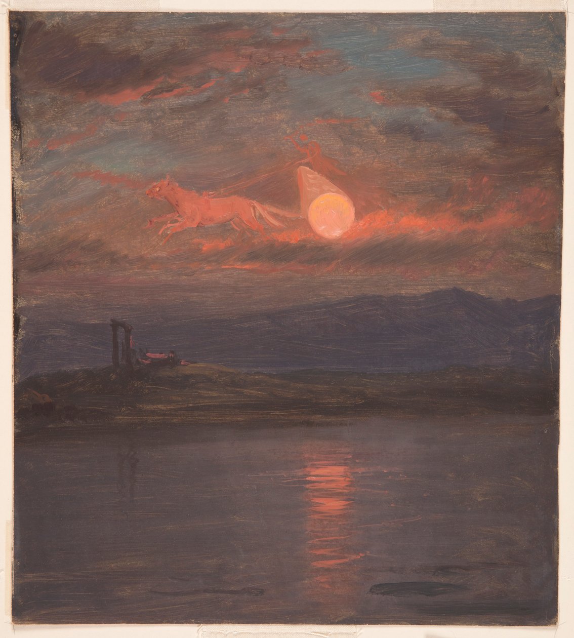 Teckning, Solens vagn Fantasi, troligen 1868-69 av Frederic Edwin Church