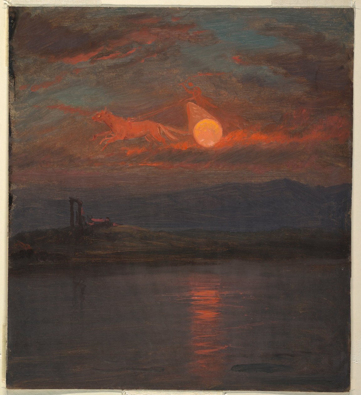 Teckning, Solens vagn Fantasi, troligen 1868-69 av Frederic Edwin Church