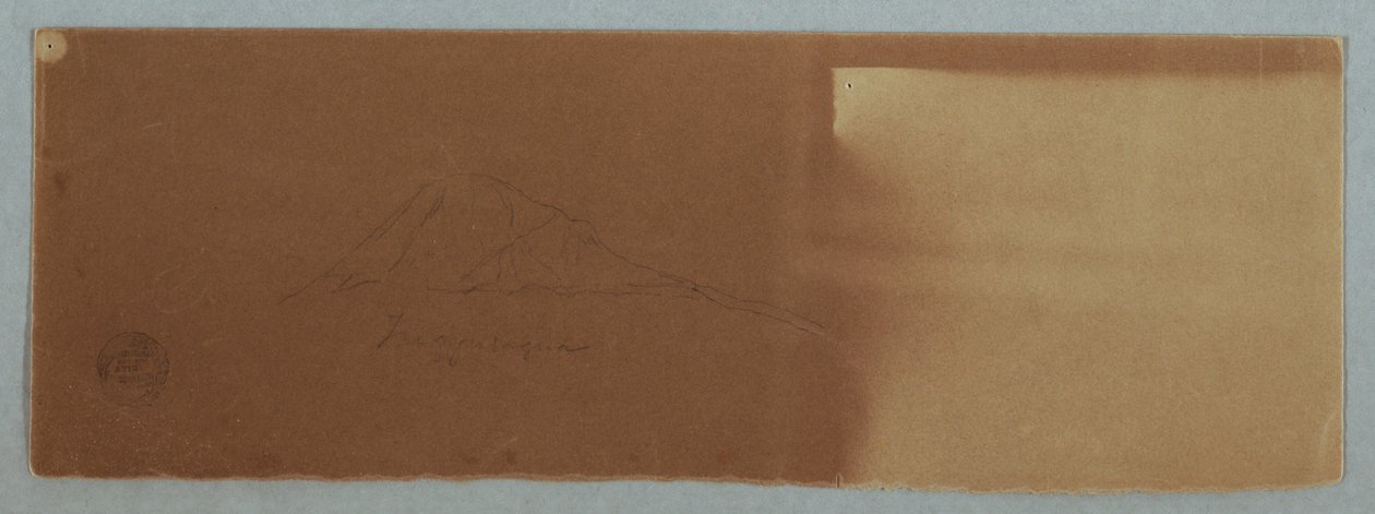 Teckning, Tungurahua-vulkanen, Ecuador, juni 1857 av Frederic Edwin Church