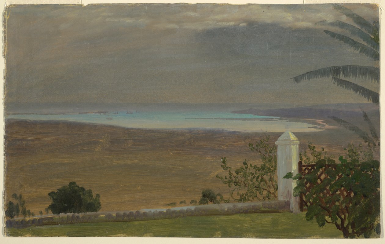 Teckning, utsikt över havet, 1865 av Frederic Edwin Church