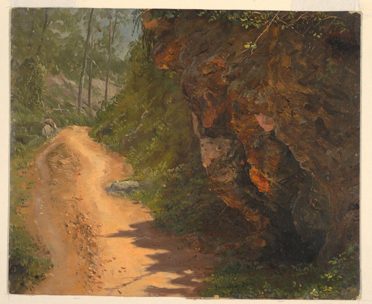 Teckning, Woodland Path, Jamaica, juni 1865 av Frederic Edwin Church