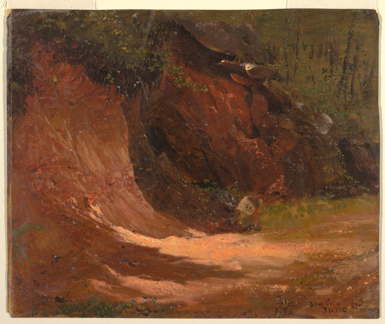 Ritning, Woodland bank, Jamaica, juni 1865 av Frederic Edwin Church