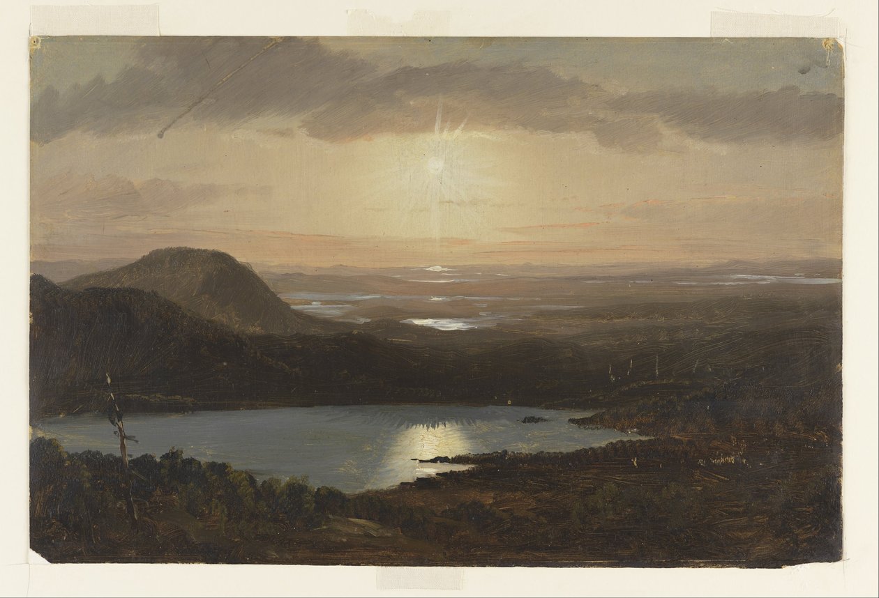 Eagle Lake sett från Cadillac Mountain, Mount Desert Island, Maine av Frederic Edwin Church