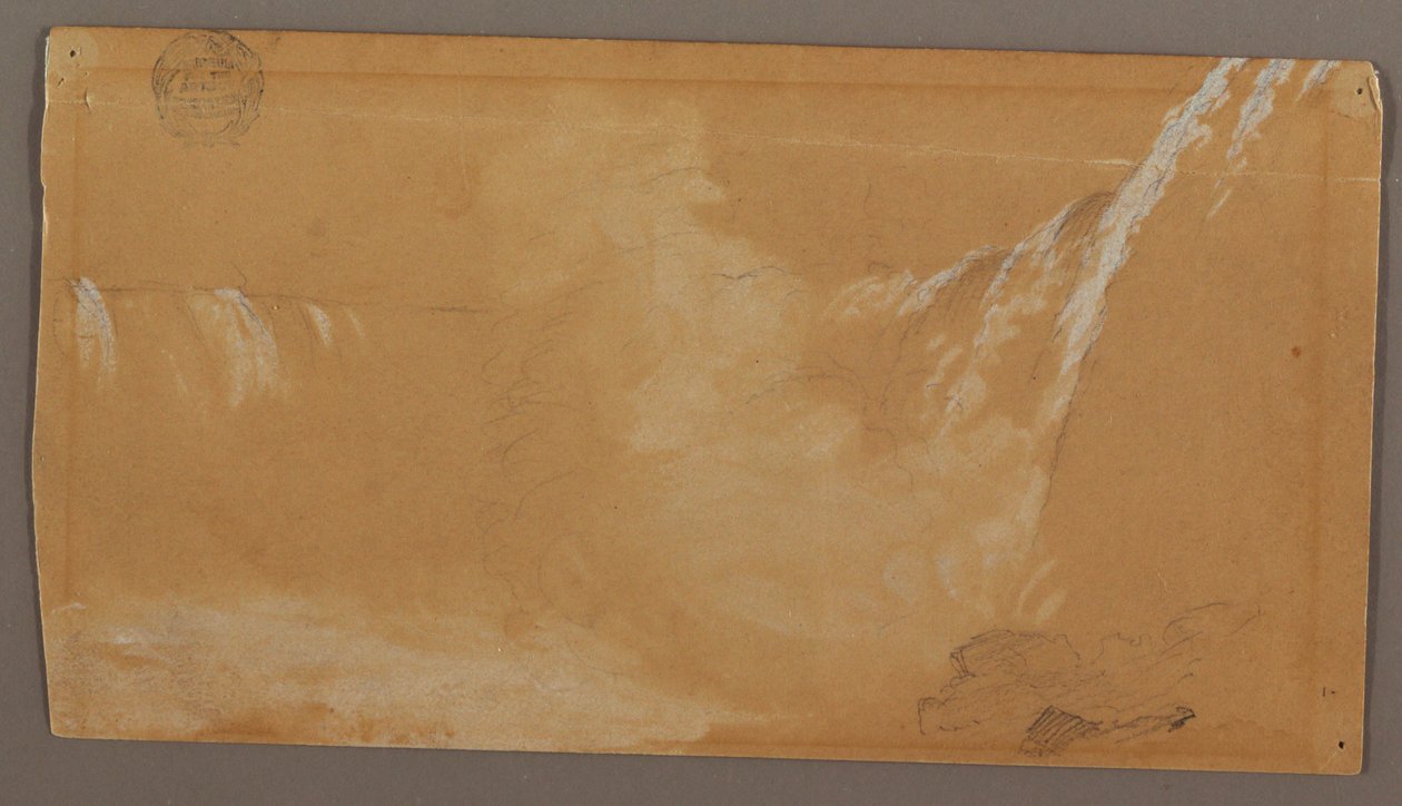 Större delen av Horseshoe Falls, sett från den kanadensiska sidan av Niagarafloden av Frederic Edwin Church