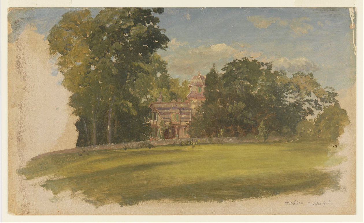 Hus i Hudson, New York av Frederic Edwin Church