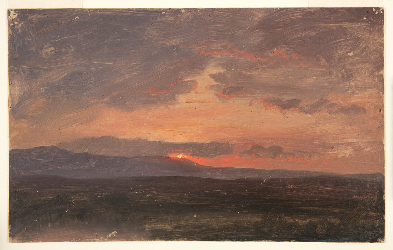 Hudson Valley, New York med solnedgången bakom Catskill-bergen av Frederic Edwin Church