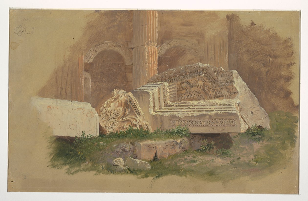 Interiör av Bacchustemplet, Baalbek av Frederic Edwin Church