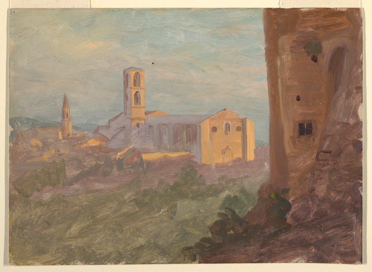 Italiensk eller schweizisk stad av Frederic Edwin Church