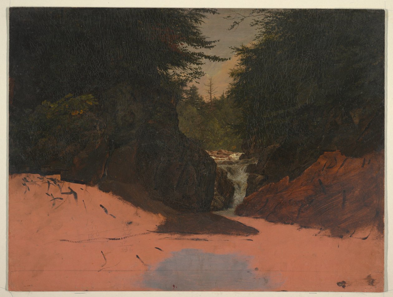 Maine, bergsström av Frederic Edwin Church