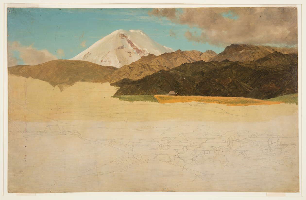 Mount Chimborazo och Guaranda, Ecuador av Frederic Edwin Church
