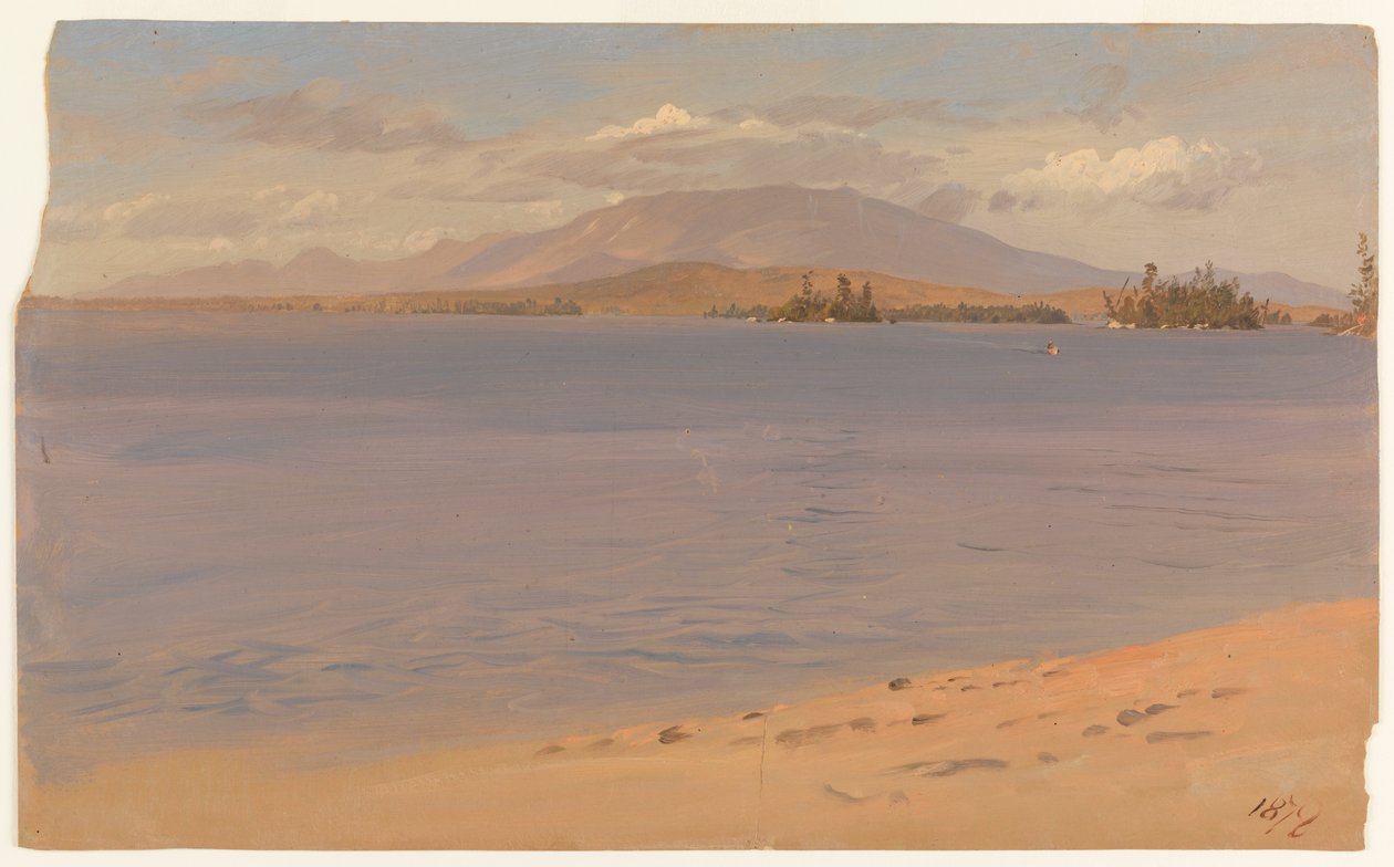 Mount Katahdin från Lake Millinocket av Frederic Edwin Church