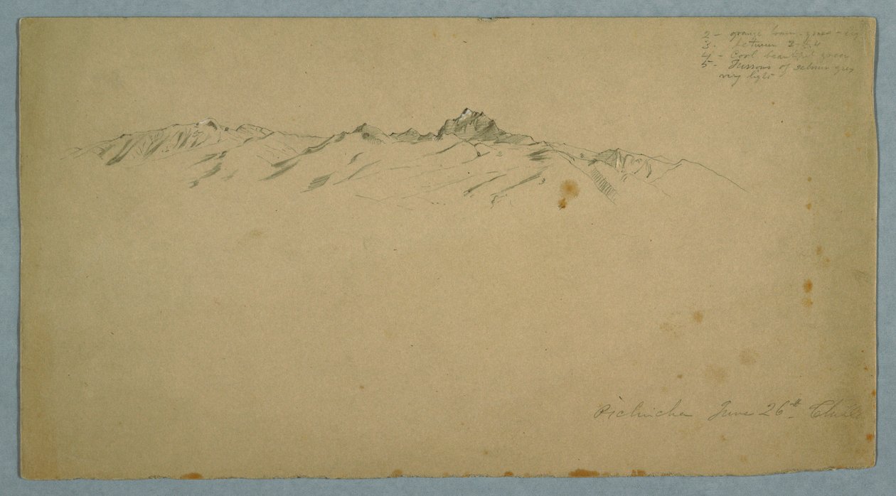 Mount Pichincha från Chillo, Ecuador av Frederic Edwin Church