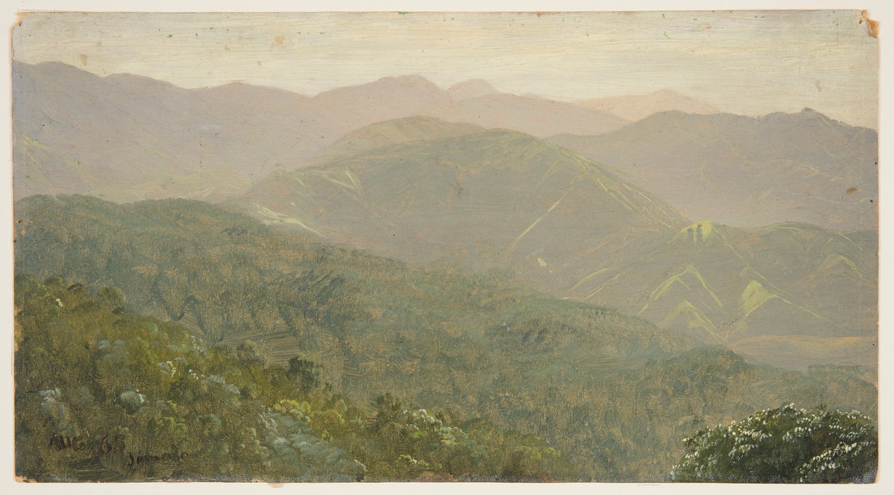 Bergslandskap, Jamaica av Frederic Edwin Church