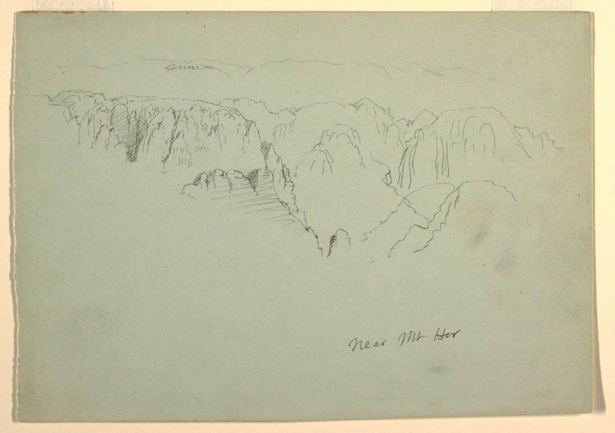 Mountain, Wady el-Arabah, 23 februari 1868 av Frederic Edwin Church