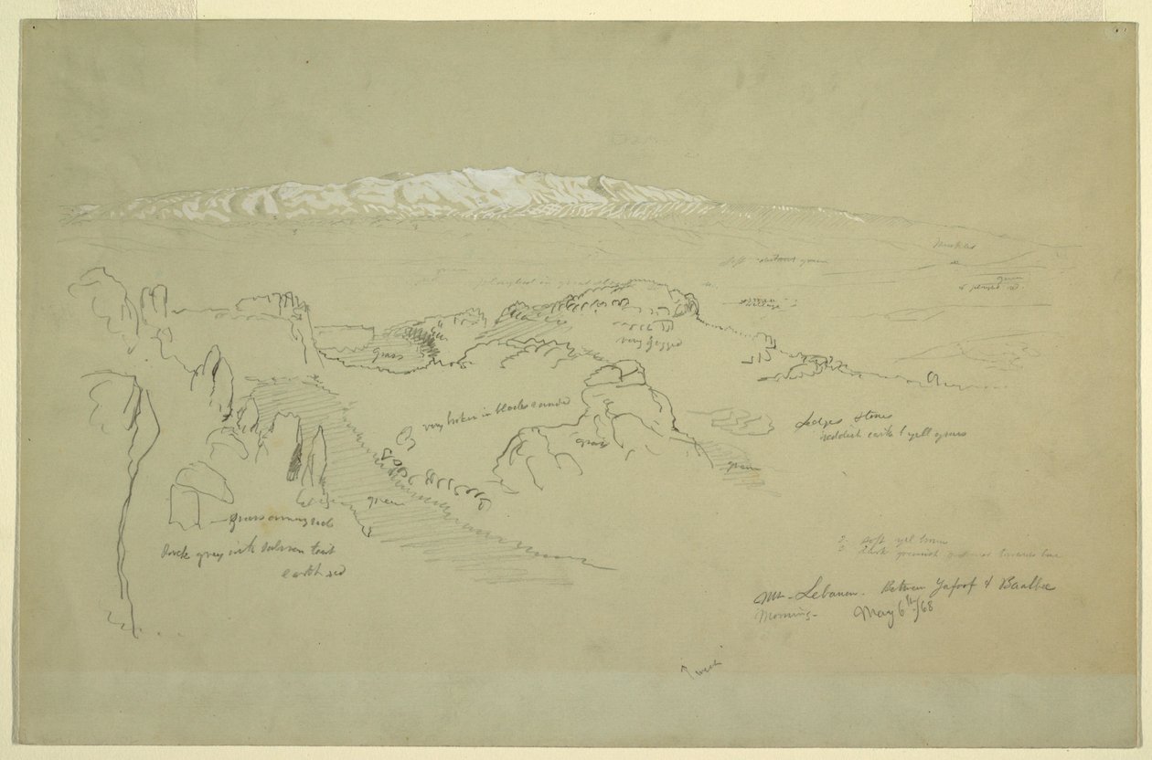 Libanonberget mellan Yafoof och Baalbek av Frederic Edwin Church