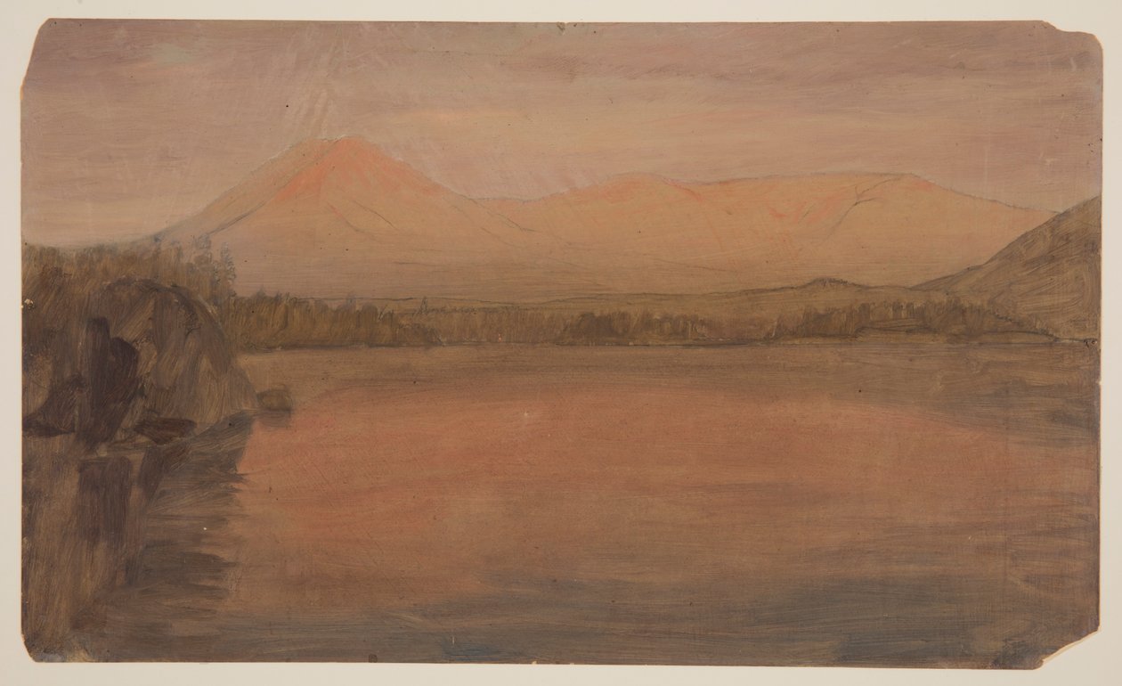 Mts. Katahdin och Turner från Lake Katahdin av Frederic Edwin Church