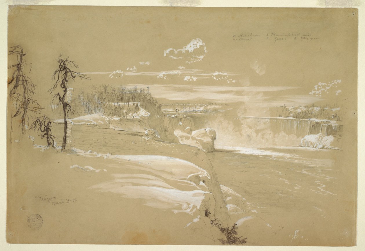 Niagarafallen på vintern av Frederic Edwin Church
