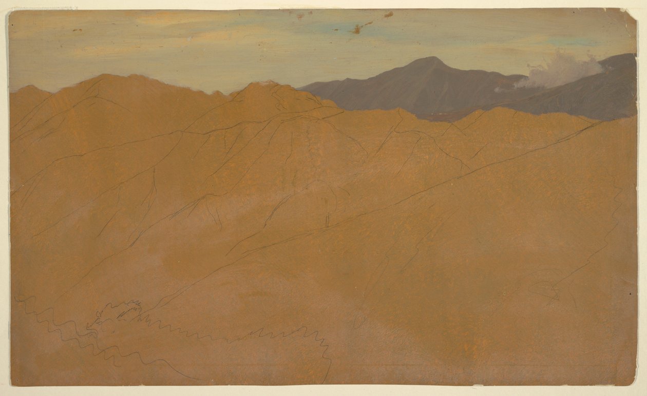 Palmer och hustoppar, Ecuador av Frederic Edwin Church