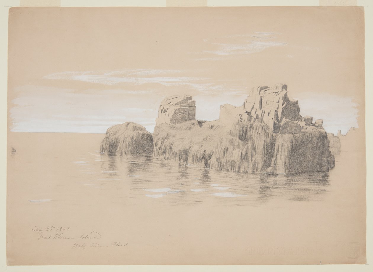 Rocks at the Coast, Grand Manan Island, Kanada av Frederic Edwin Church