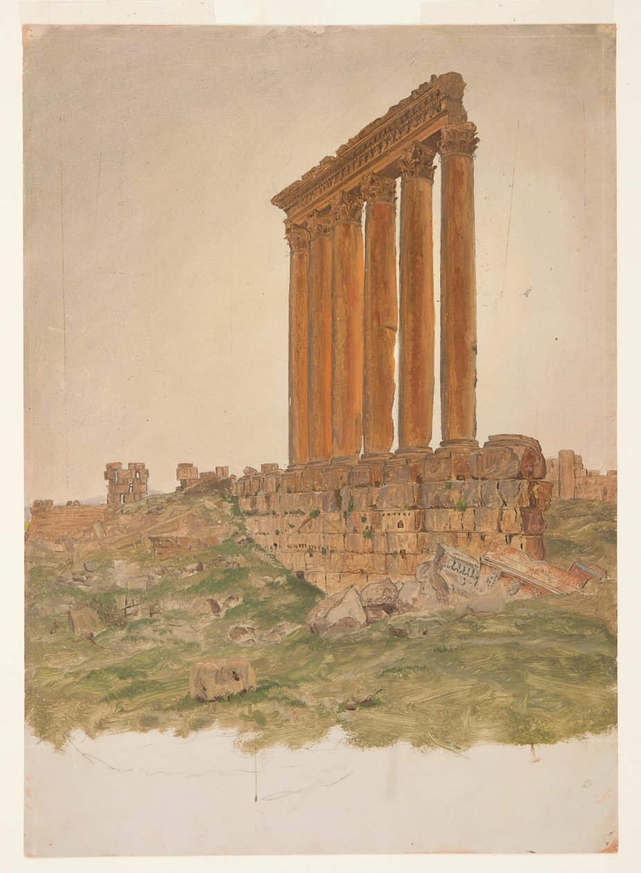 Ruinerna av Zeus tempel, Baalbek av Frederic Edwin Church