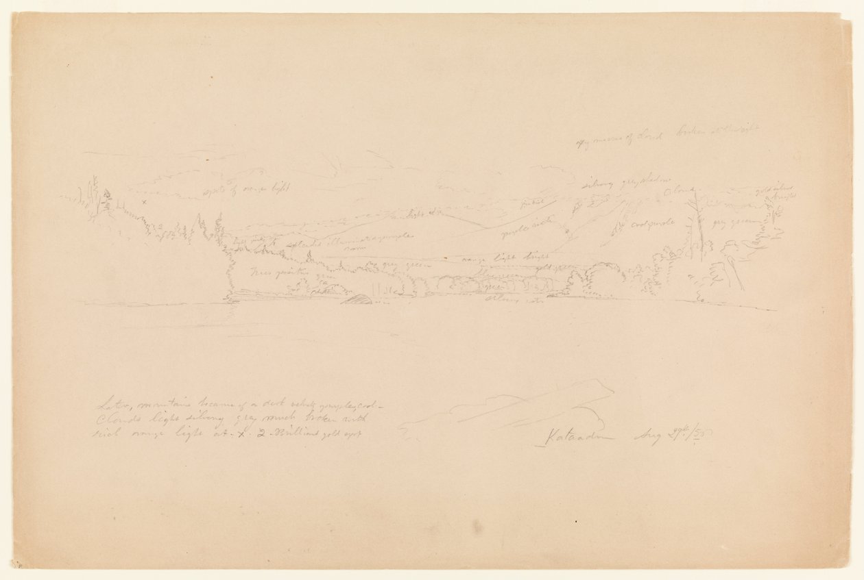 Sjöns strand och foten av Mount Katahdin av Frederic Edwin Church
