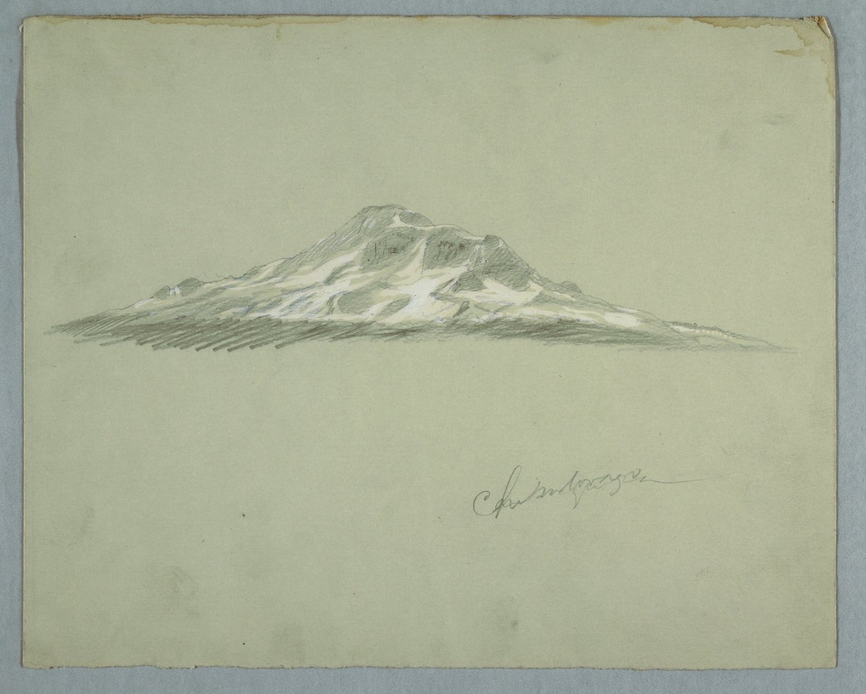 Snötäckta toppen av Mount Chimborazo, Ecuador av Frederic Edwin Church